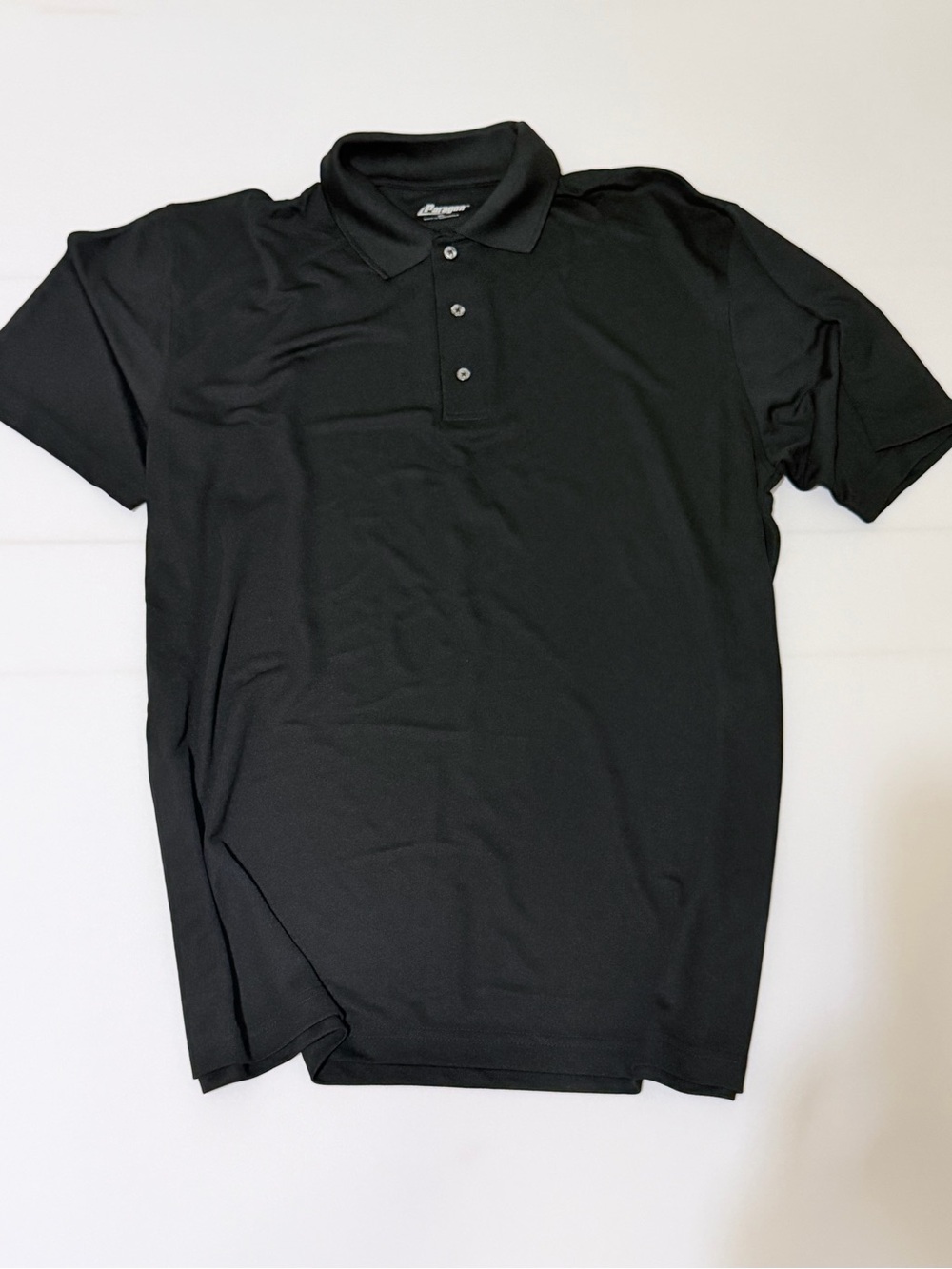 PARAGON Black Men's Polo Shirt with Three-Button Placket